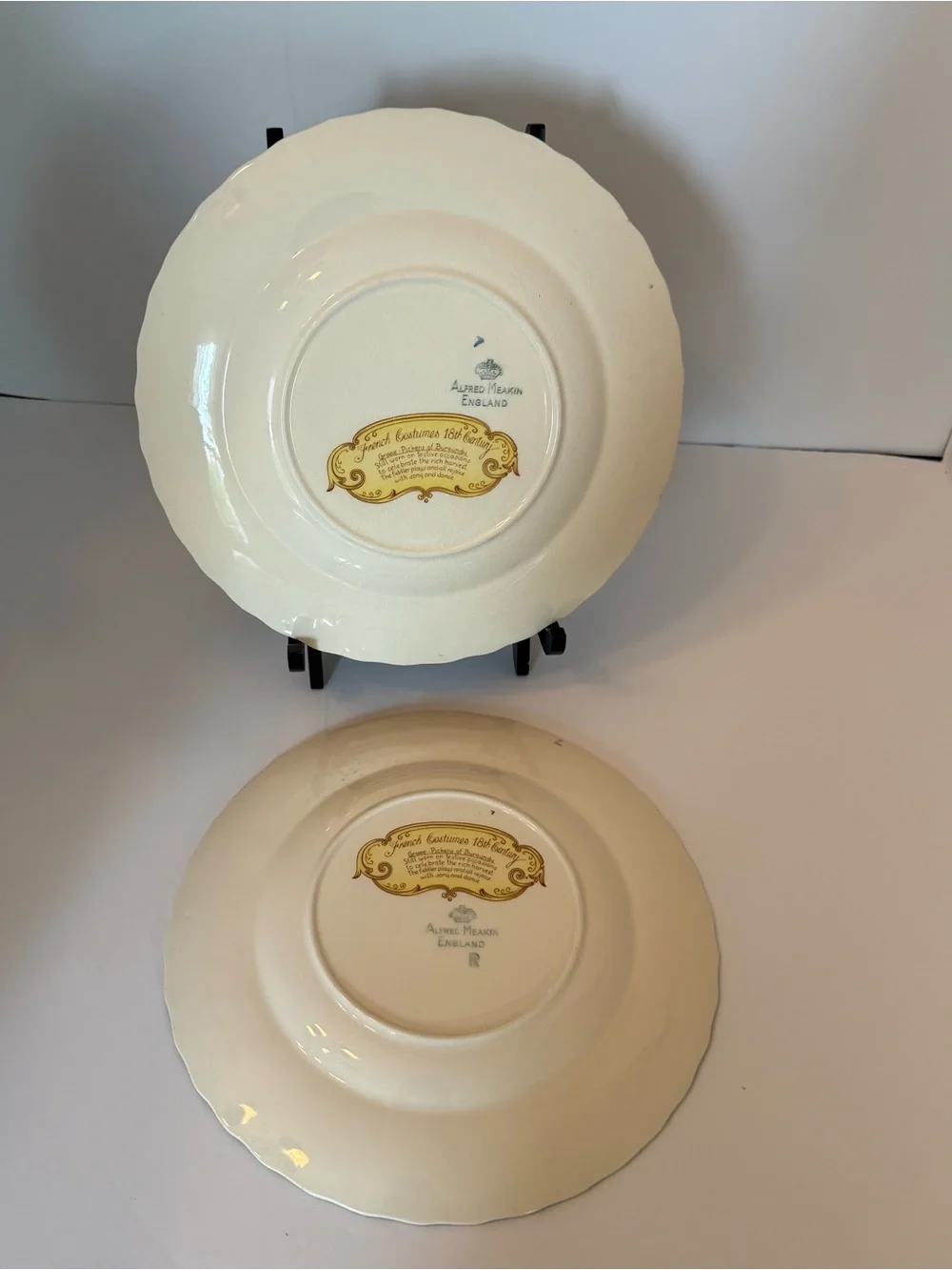 Vintage Plates Alfred Meakin England French Costumes Of 18th Century Set Of 2